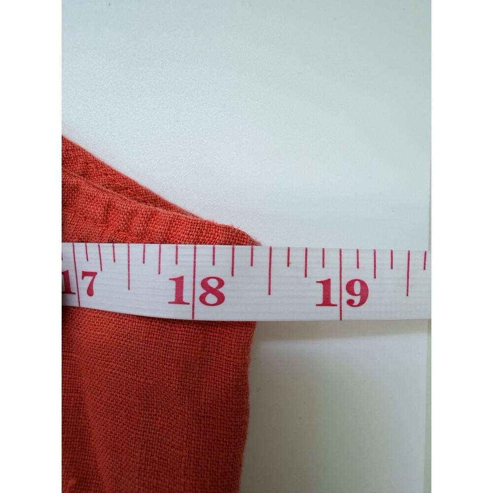 CYNTHIA ROWLEY 100% Linen Dress Womens Coral Small Resort Coastal Grandma Boho - Picture 10 of 12